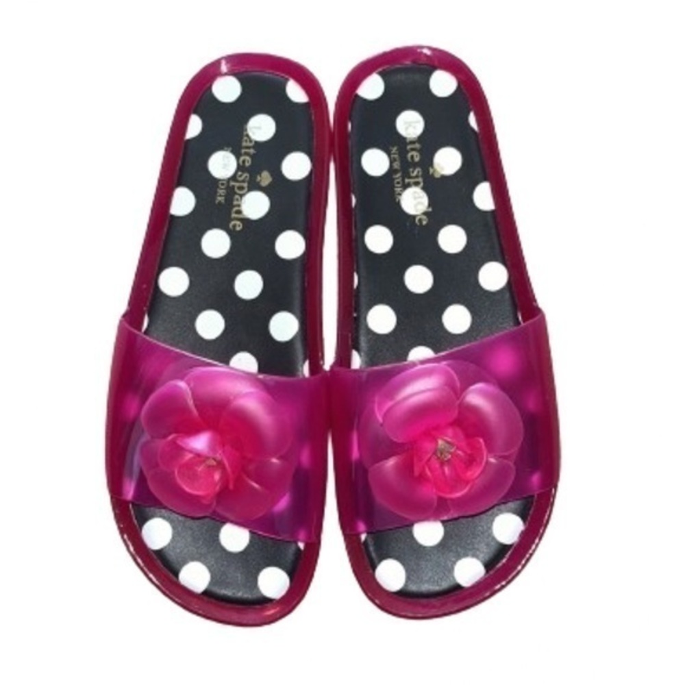Kate Spade hot pink jelly slides NWOT size 8